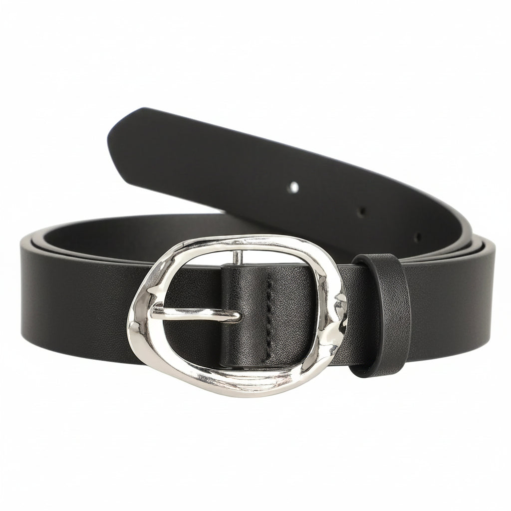 Ceinture de luxe grande taille pour femme – Style raffiné avec boucle argentée